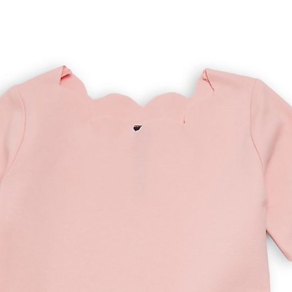 DESIGN LAB Girl's 7/8 Scalloped Fit-&-Flare Dress - Picture 3 of 3